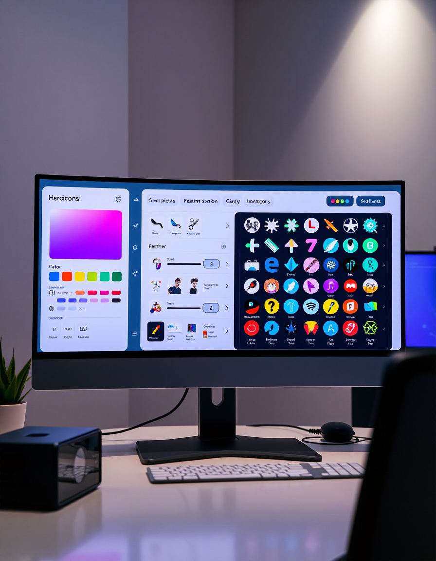 SVG Icon Picker – Heroicons, Feather, Ionicons
